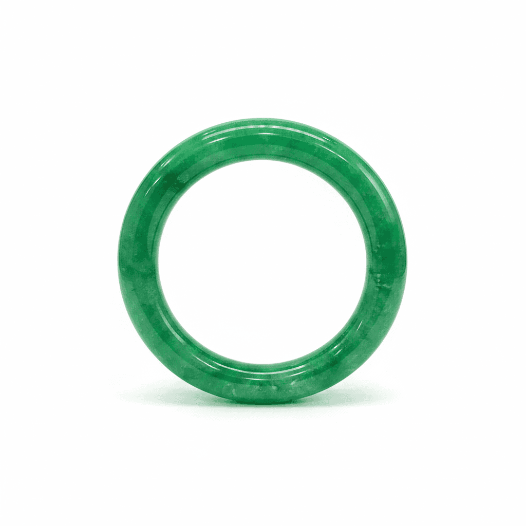 Green Jade Bangle Bracelet (58.5mm)