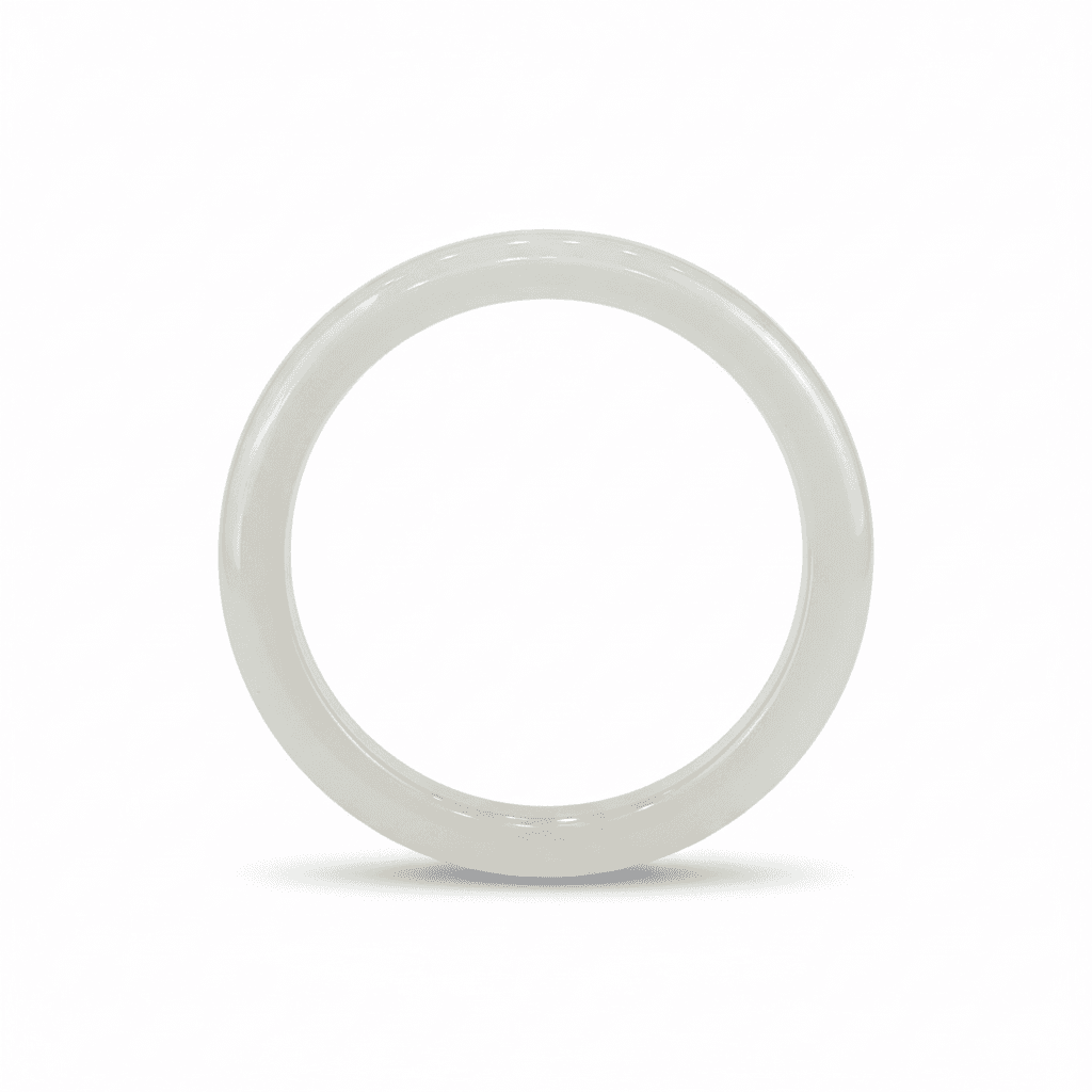 Natural White Moonstone Bangle (60mm)