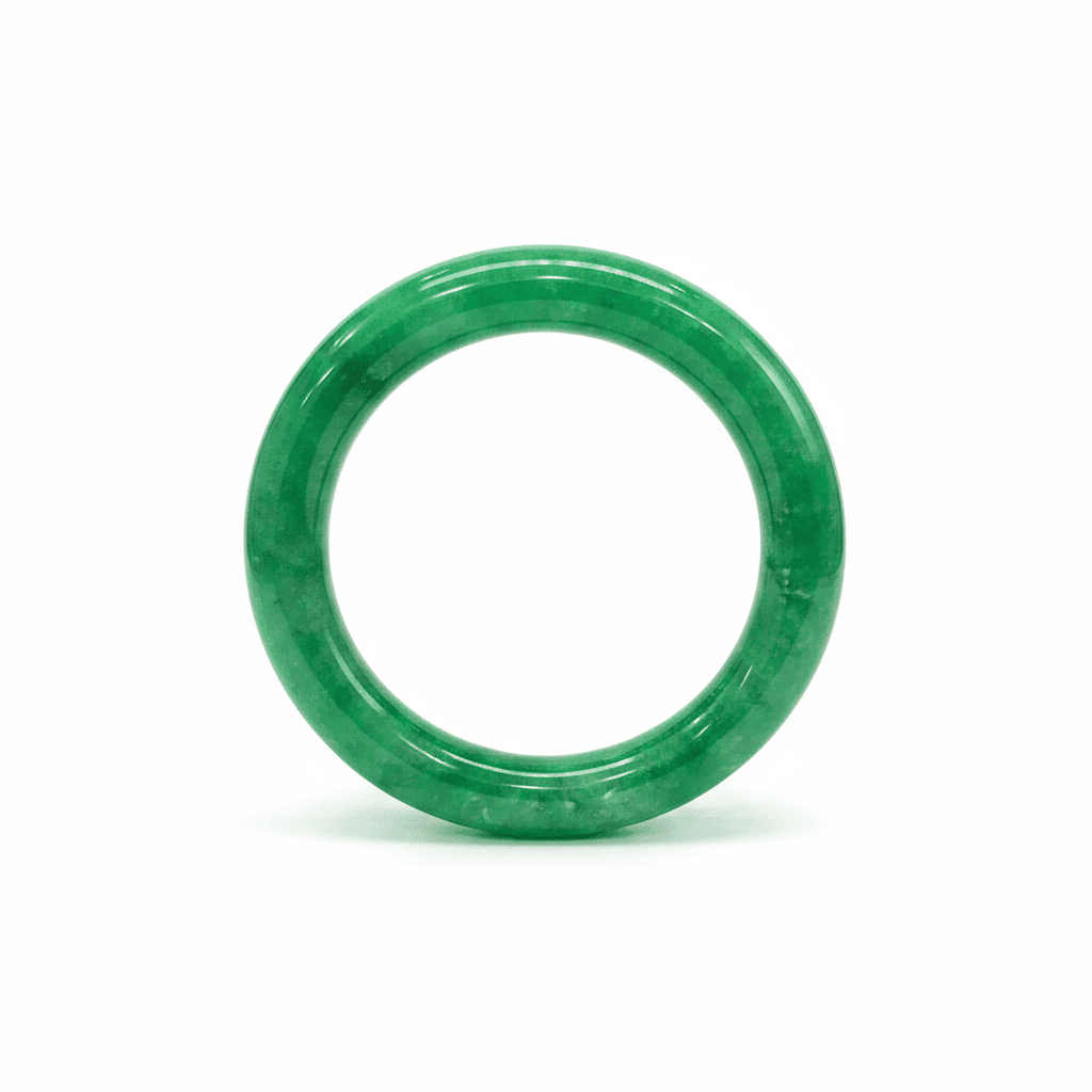 Green Jade Bangle Bracelet (58.5mm)