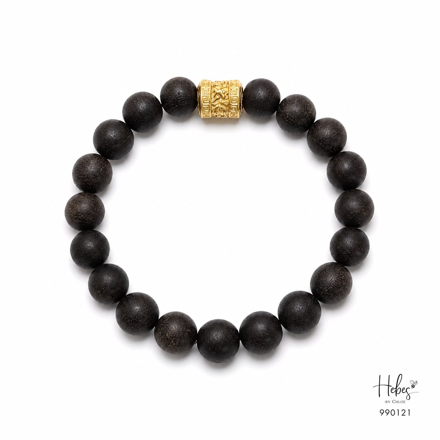Vietnamese Rare Agarwood Wheel of Dharma Bracelet 990121